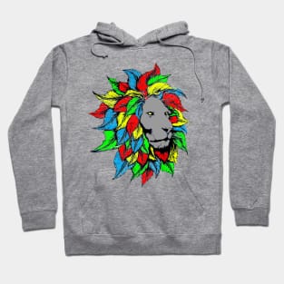 Rasta Lion Face Hoodie